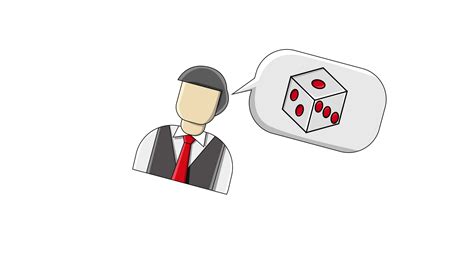 flat design animation of a man thinking about a dice cube 34944171 Stock Video at Vecteezy