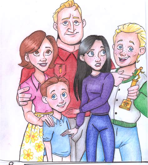 Parr family older. Still wished they were older in the second movie, oh well. | Disney fan art ...