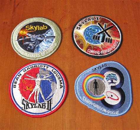 4 Vintage NASA Patches Skylab Program Emblem w Document Space Agency ...