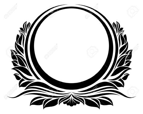 Black circle frame Stock Vector - 6688578 | Vintage frames vector, Circle frames, Floral ...