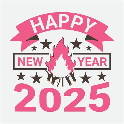 Happy New Year 2025 T Shirt Design 5145050 Vector Art at Vecteezy