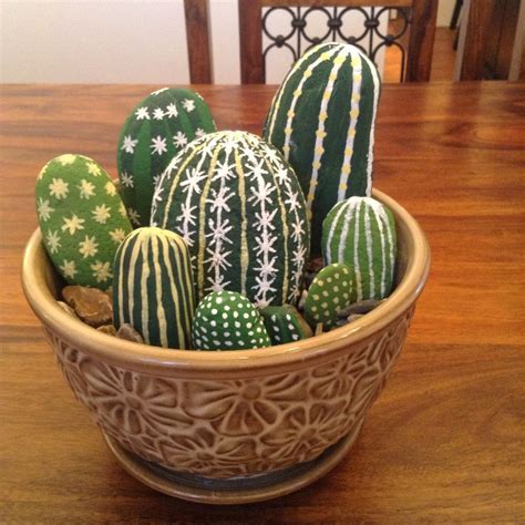 Painted Rock Cactus Craft