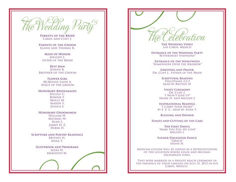 The enchanting Wedding Itinerary Templates Free | Wedding Reception Wit… | Printable wedding ...