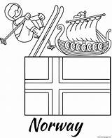 Norway Flag Coloring Pages  Learny Kids sketch template