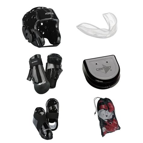 Black Karate Sparring Gear Set with Bag