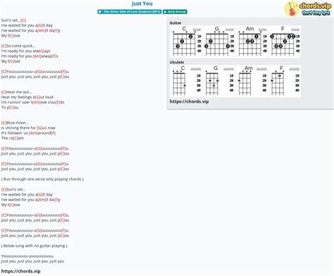 Chord: Just You - tab, song lyric, sheet, guitar, ukulele | chords.vip