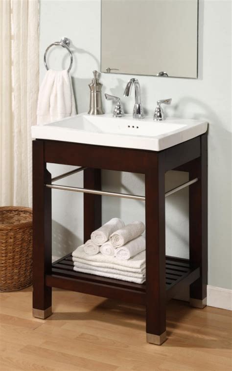 24 Inch Modern Single Sink Square Console Bathroom Vanity