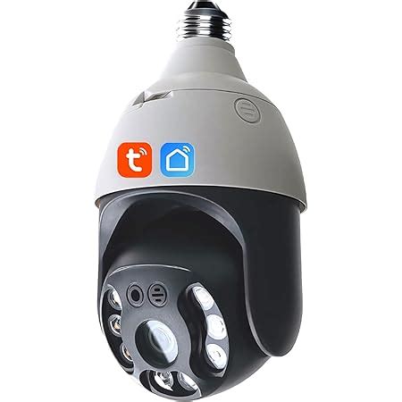 Amazon.com: Tuya Smart Life Camera E26 Light Bulb, 3MP PTZ IP Camera ...