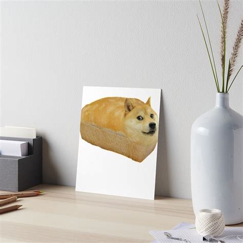 "Shiba Inu Doge Bread Meme" Art Board Print for Sale by sully3333 | Redbubble