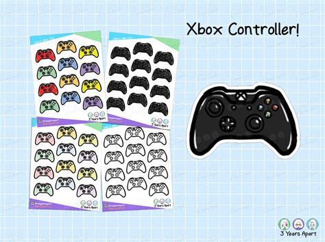 Xbox Controller Stickers Video Game Console Gamer Deco - Etsy