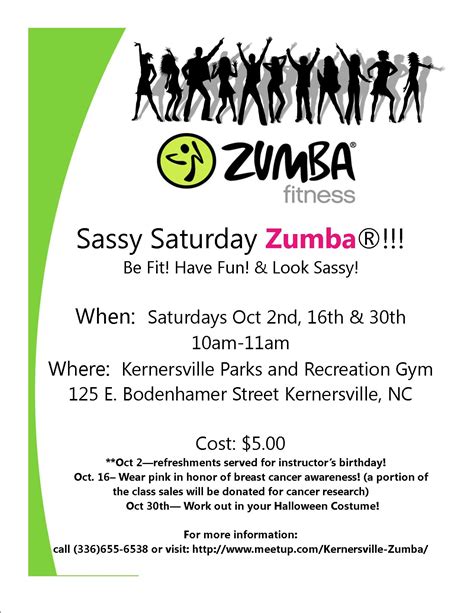 Sassy Saturday Zumba