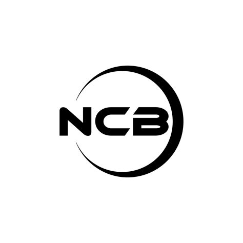 NCB letter logo design in illustration. Vector logo, calligraphy ...