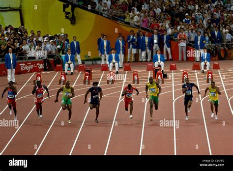 Usain Bolt wins the 100m in world record time of 9.69 seconds at the ...