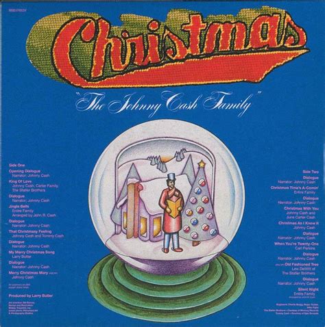 The Johnny Cash Family Christmas CD (1972) - Sony Music Entertainment ...