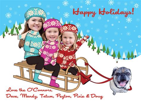 Family Christmas Card Funny Photo Christmas Card for up to - Etsy