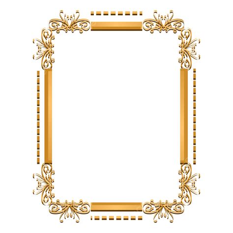 Gold Rectangle Frame Vector Art PNG, Gold Corner Border Rectangle Frame ...