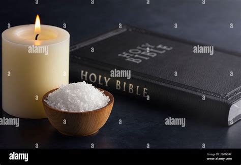 Salt and Light on a Dark Background Illustrating Jesus teaching from ...