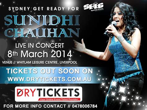 Blog, News - Buy Tickets Online — Sunidhi Chauhan Live In Sydney 2014 ...