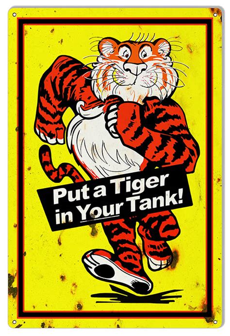 Esso Put A Tiger In Your Tank Vintage Reproduction Metal Sign - Reproduction Vintage Signs