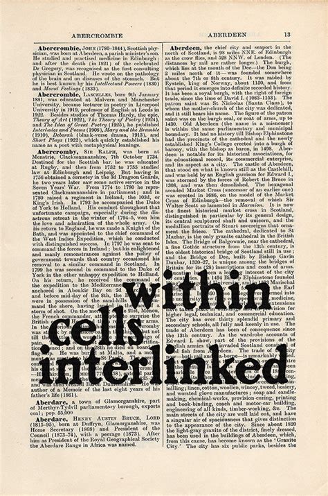 Within Cells Interlinked Quote on an Antique Page Vladimir | Etsy