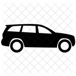 Suv Car Icon - Download in Glyph Style