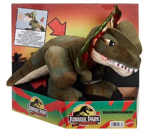 Jurassic Park 30 Anniversary Dilophosaurus Feature Plush With Sounds ...