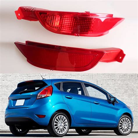 RED Right Left Tail Bumper Reflector Lamp Brake Light Rear Fog Lights for Ford Fiesta Mk7 2008 ...