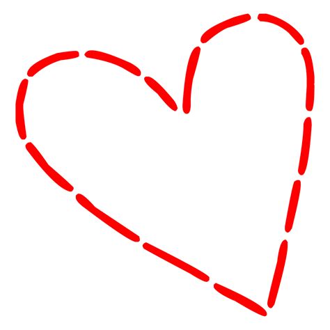 Heart Shape Outline on Transparent Background 18717839 PNG