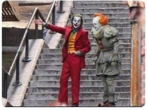 JOKER AND PENNYWISE ON THE STAIRS Memes - Imgflip