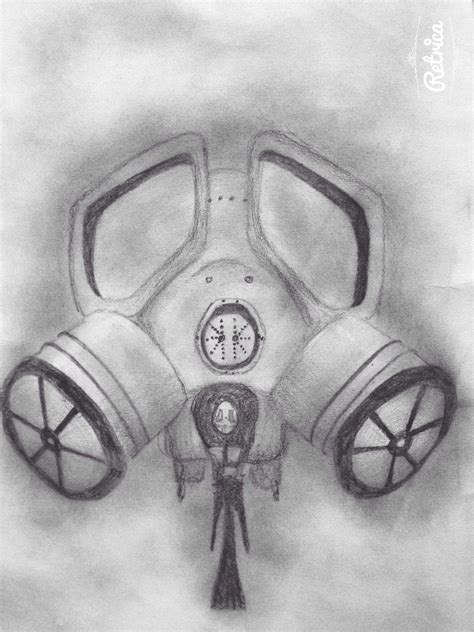 Pencil drawing inspired by dubstep gas mask art #pencildrawing #gasmask ...