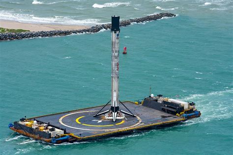 History-making SpaceX Falcon 9 booster mostly destroyed in post-flight topple | Space