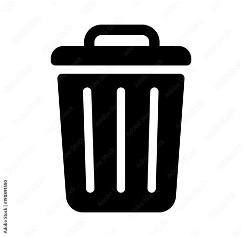 trash can,garbage can,rubbish bin icon Stock Vector | Adobe Stock