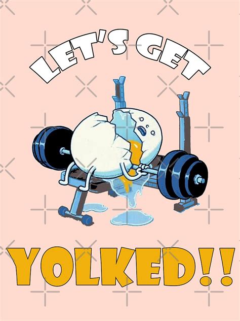 "Lets Get Yolked Funny Gym Gift" Pullover Hoodie for Sale by walahang | Redbubble