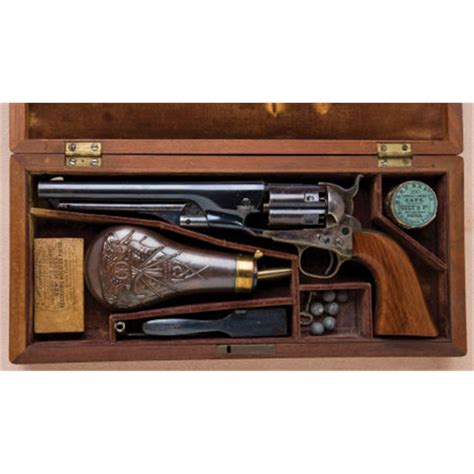 Cased Colt Model 1860 New Model Army or Holster Revolver, with Fluted Cylinder Cased Colt Model 1860