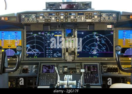 The cockpit of the Boeing 737 Max 8 aircraft Stock Photo - Alamy