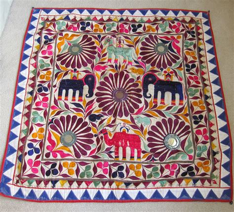 Antique folk art embroidered textiles from Gujarat, India. About 75 to 90 years old. Check out ...