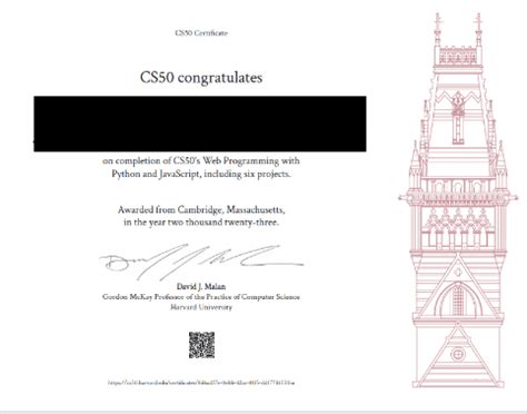 Just got my CS50W Certificate! 7 Months working on it. : r/cs50