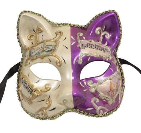 FANCY CAT FACE MASK - Painted Party Masks - MASQUERADE - Walmart.com