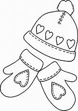 Printable Winter Hat Coloring Page sketch template