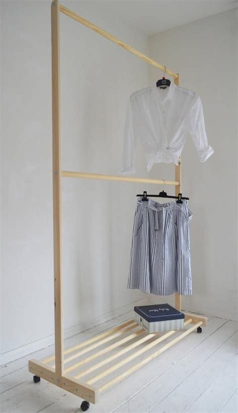 Wood Clothing Rack, Wood Clothes, Clothes Rail, Clothes Storage, Diy ...