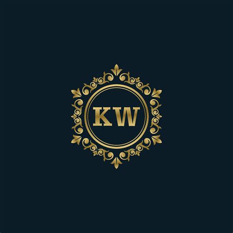 Letter KW logo with Luxury Gold template. Elegance logo vector template. 14747874 Vector Art at ...