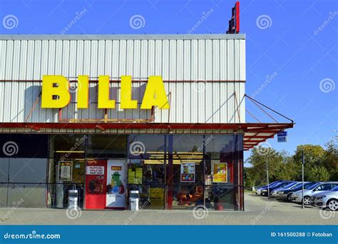 Billa shop supermarket editorial stock photo. Image of logo - 161500288