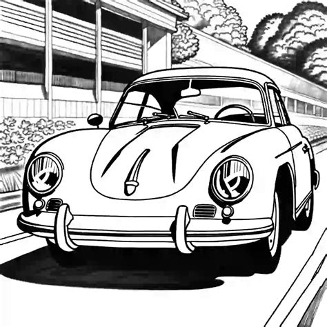 Porsche 356 coloring page Lulu Pages