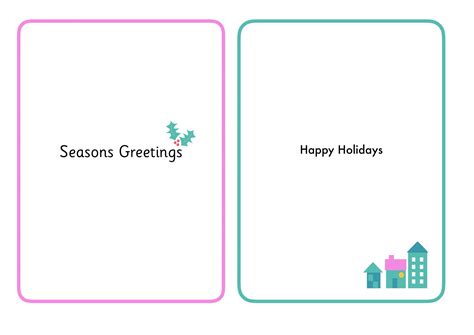 Christmas card inserts with small images - Printable Teaching Resources ...