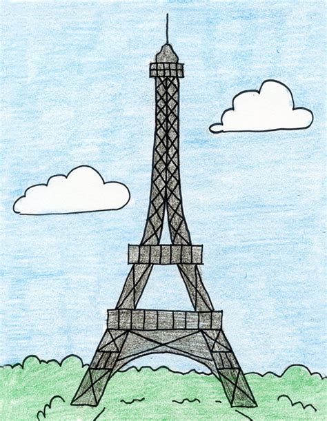 How to Draw the Eiffel Tower · Art Projects for Kids