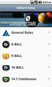 Official Billiard Rules Lite – The World-Standardized Rules app covers the general rules for ...