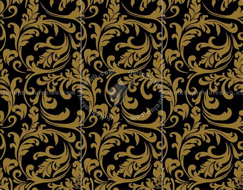 Ceramic black gold damask coordinated colors tiles texture seamless 13898