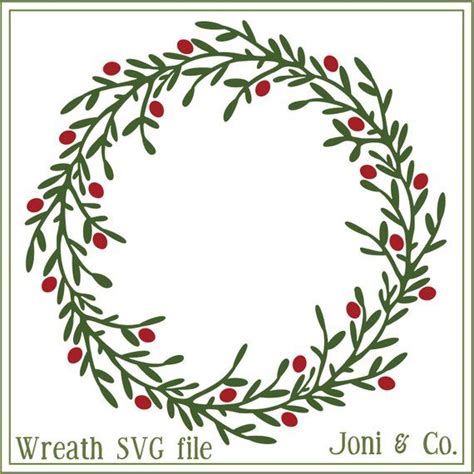 Christmas Wreath Svg Twig and Berry Wreath Svg Primitive - Etsy | Guirnalda de navidad, Señales ...