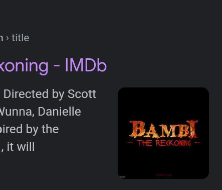 Bambi: The Reckoning Title Revealed : r/HorrorMovies