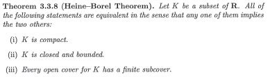 Solved Recall the Heine-Boral Theorem, and prove this | Chegg.com